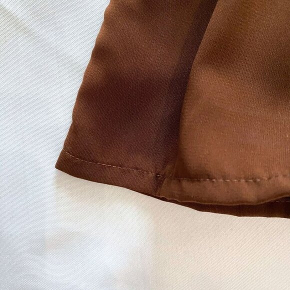 PRETTY LAVISH LUCILLE MINI SHIRRED DRESS IN BROWN - 6 - Picture 10 of 11